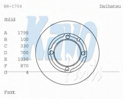 KAVO PARTS br1704 -  Тормозной диск